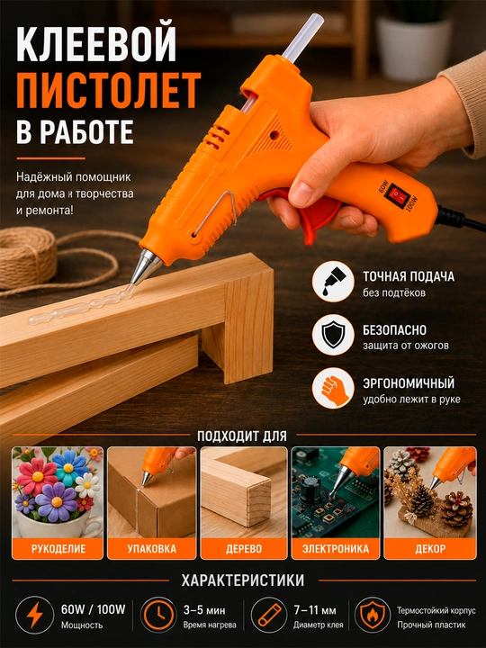 Клеевой пистолет FRT 20W для горячего клея