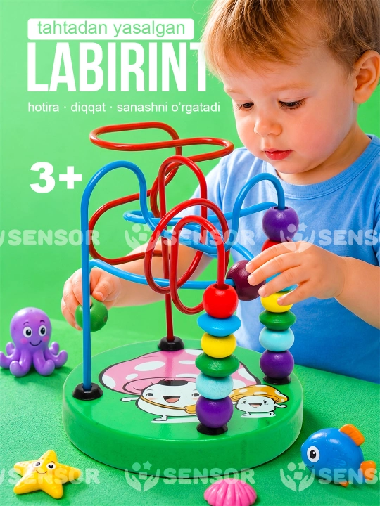 Bolalar uchun boshqotirma labirint sorter - 