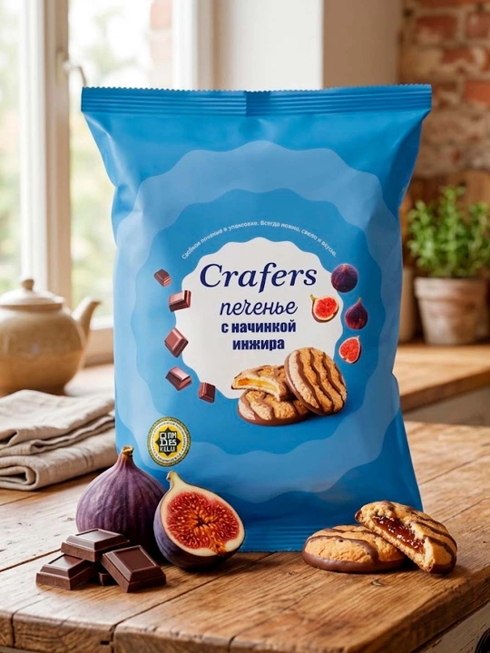 Печенье  Crafers Crafers (Со вкусом инжира) (300 гр) - 