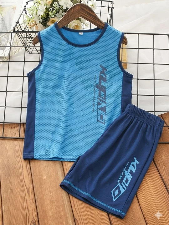 Bolalar uchun sport mayka va shorti to'plami, yozgi kiyim komplekti - 
