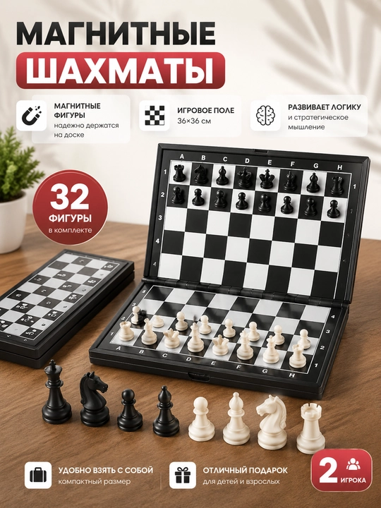 Магнитные шахматы для детей и взрослых