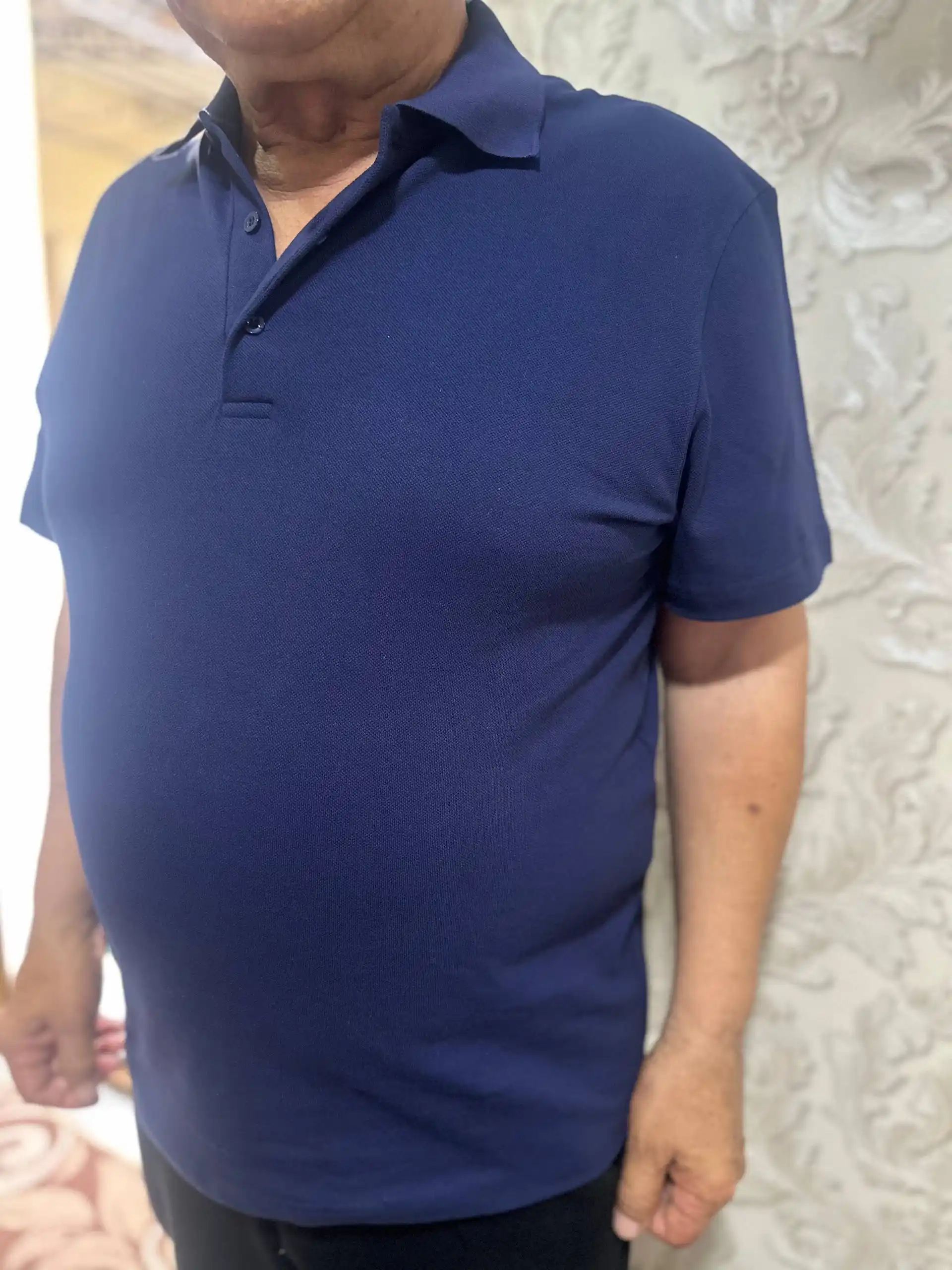 Erkaklar polo futbolkasi, malomerka emas, 100% paxta