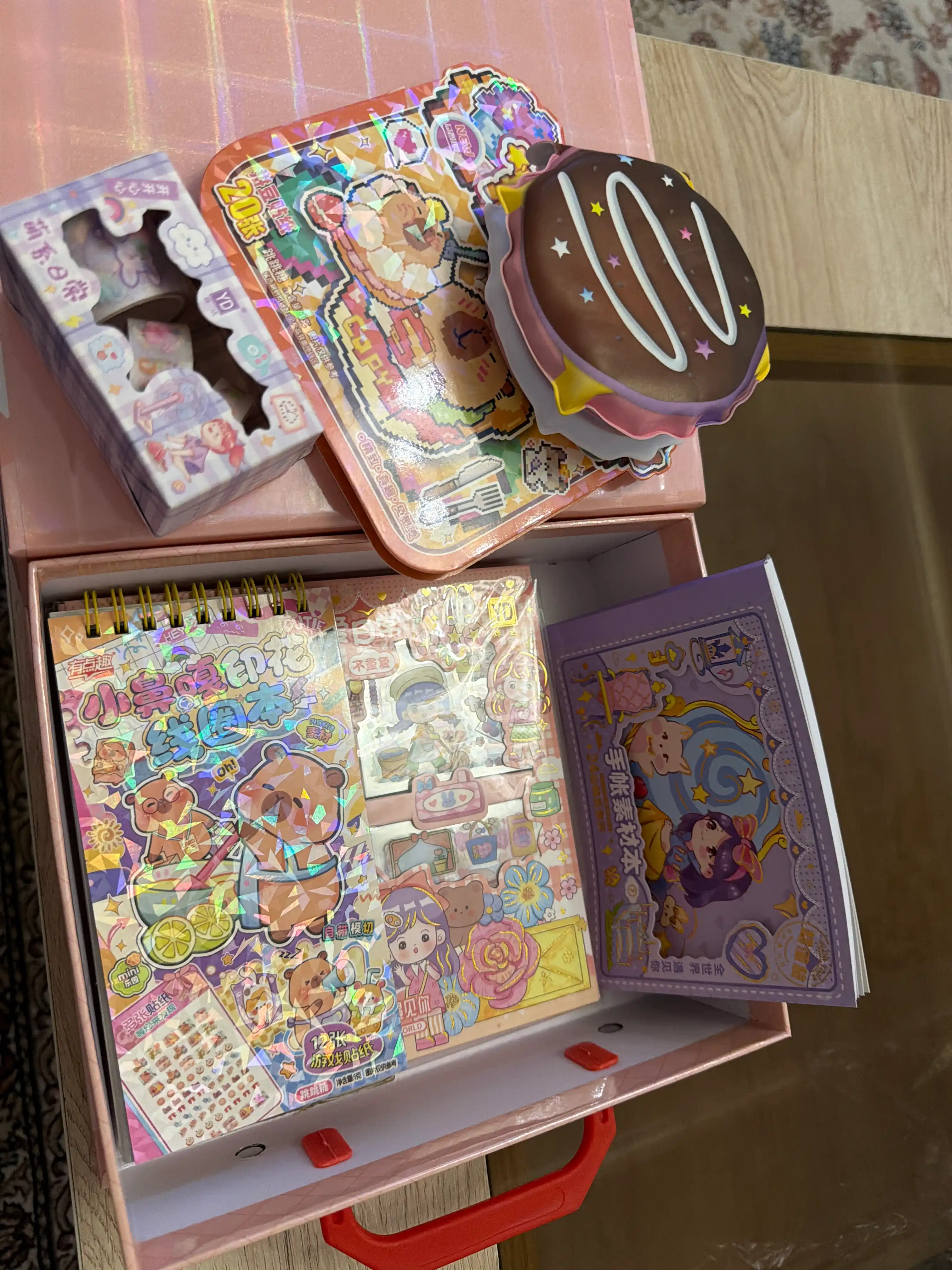 Милый канцелярский набор в стиле kawaii со стикерами и мини-блокнотами, для творчества