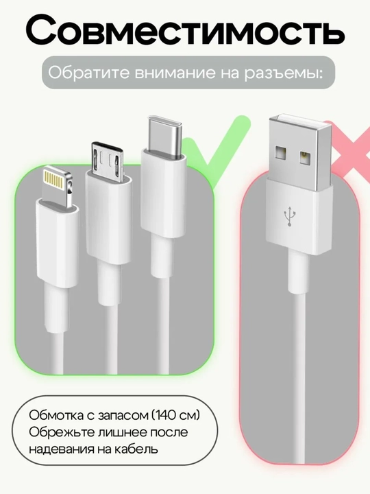 Чехол для зарядки и кабеля на iPhone