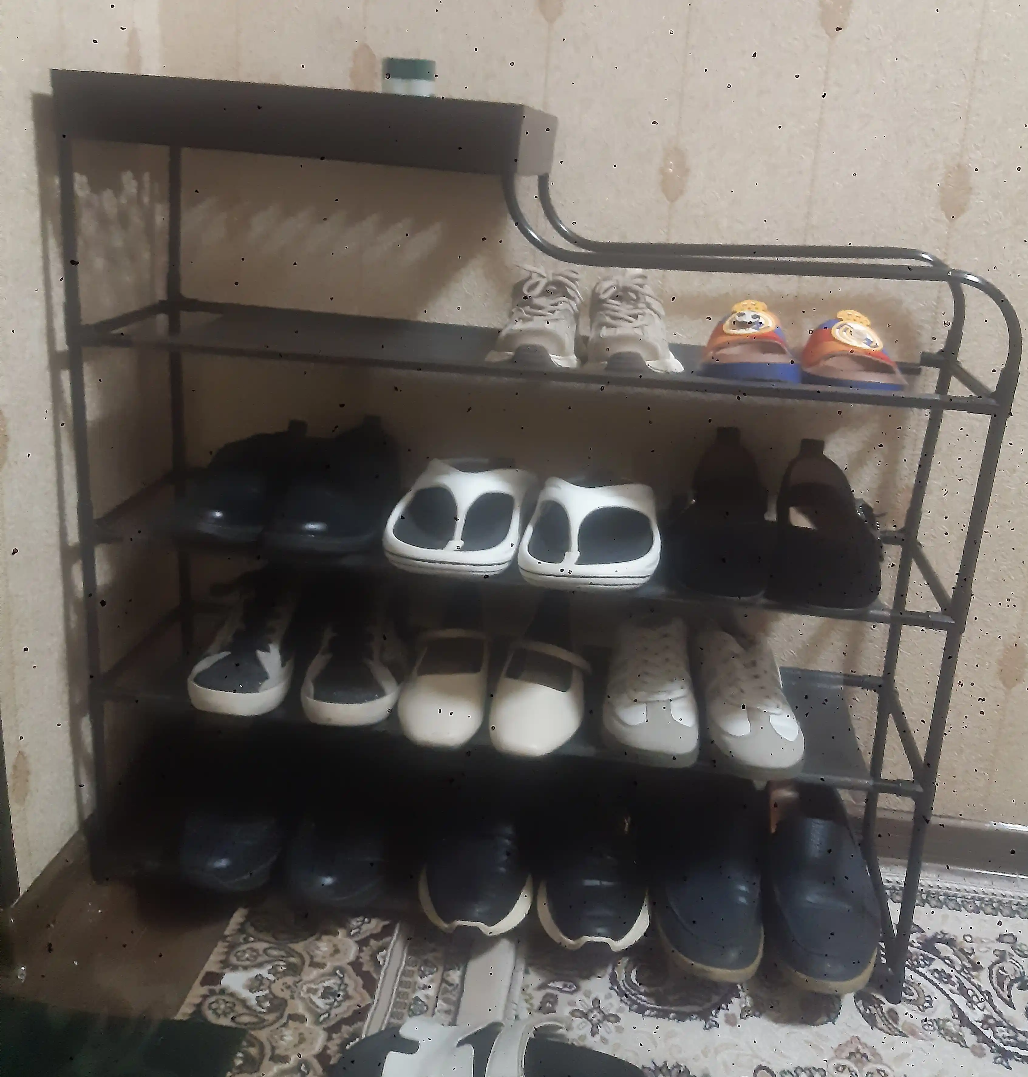 Полка для обуви металлическая, обувница в прихожую, стеллаж для обуви, для дома, для офиса