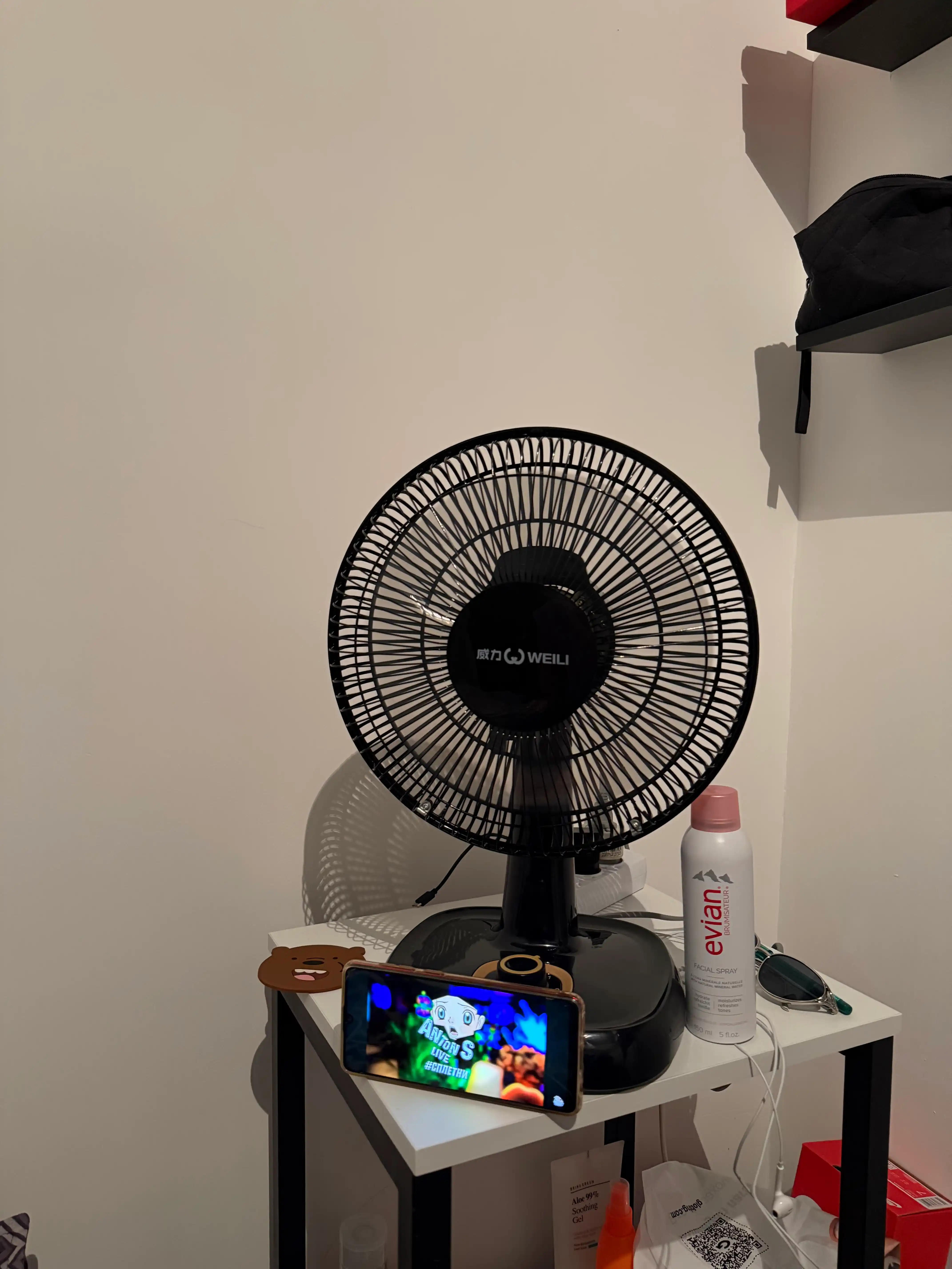 Stol usti ventilyatori, shovqinsiz, 3 tezlikda, uy va ofis uchun