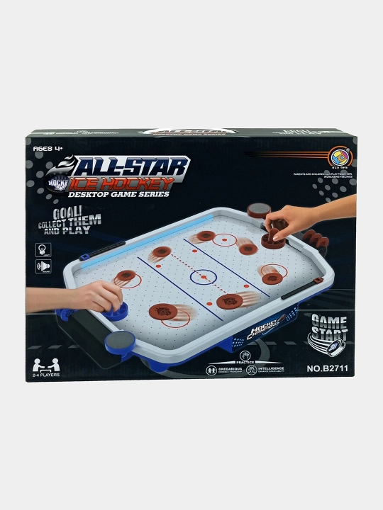 Stol o'yini Xokkey ALL-STAR yorug'lik va ovozli 2-4 o'yinchi