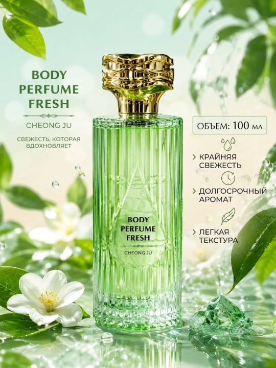 Парфюм для тела Body Perfume Fresh, увлажняющий, свежий аромат, 100 мл