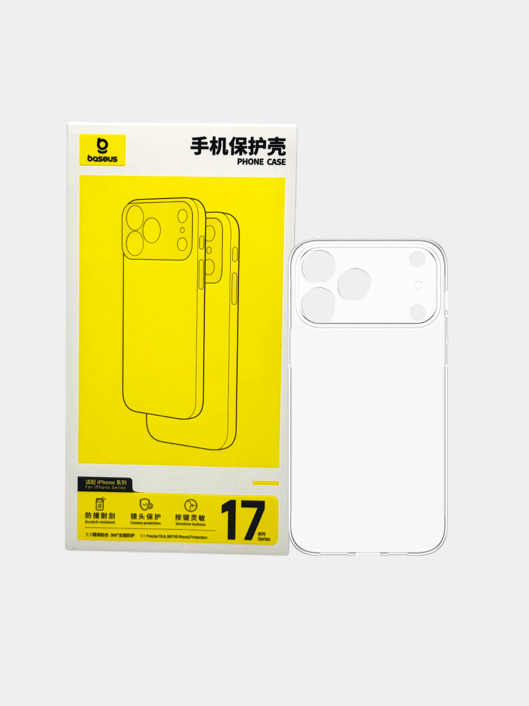 Прозрачный чехол для Phone 17 Pro Max Slim Magnetic Phone Case Baseus Crystal Clear - 