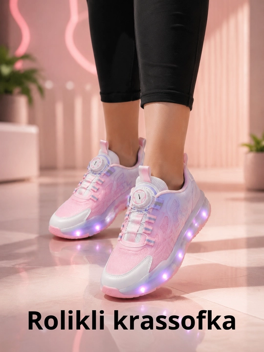 LED chiroqli rolikli krossovka