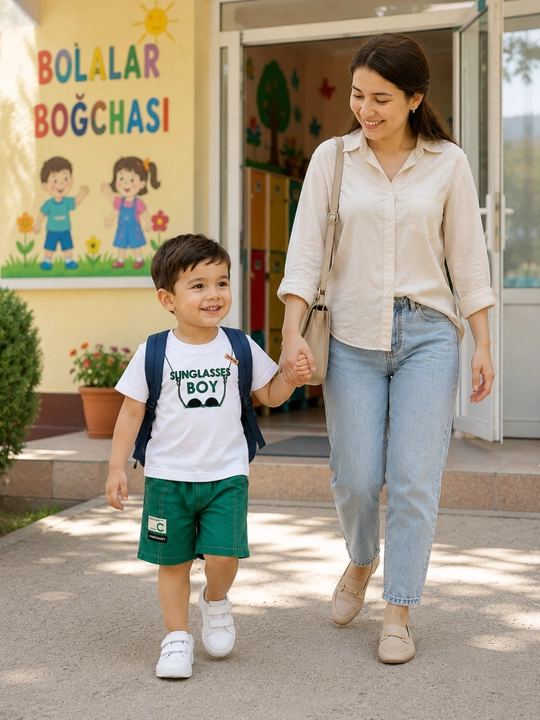 Летний детский комплект футболка и шорты мягкий удобный 2-7 лет