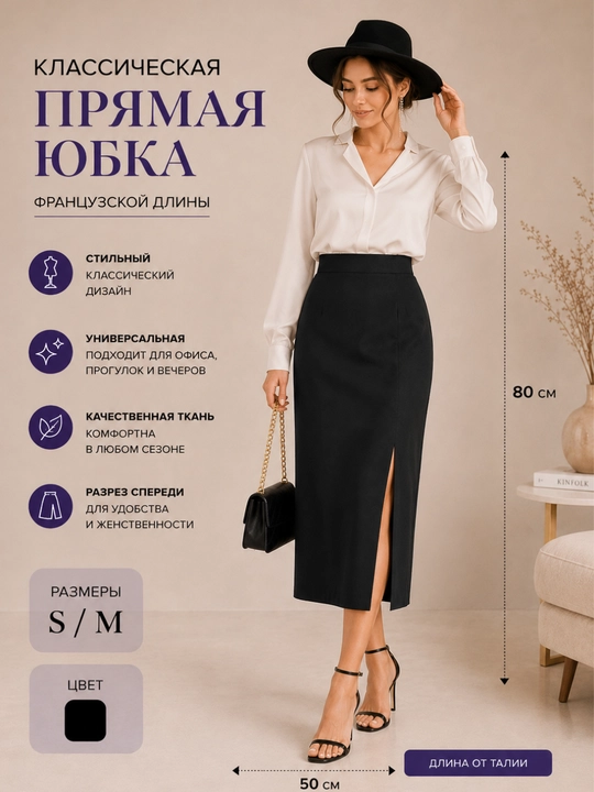Юбка школьная, офисная  - 