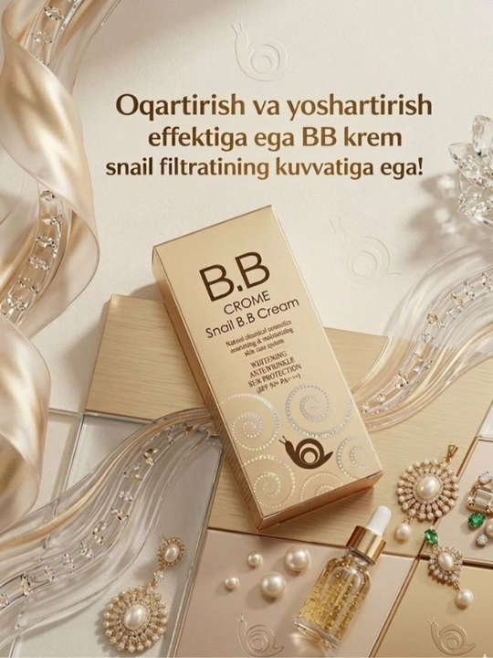 Тональный крем BB Bergamo Magic Snail SPF 50+ PA+++, 50 мл