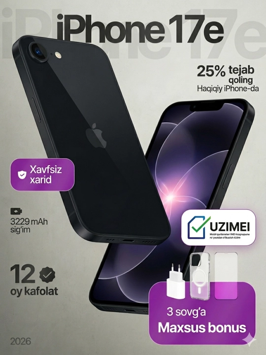 Smartfon Apple iPhone 17e 256 GB - 