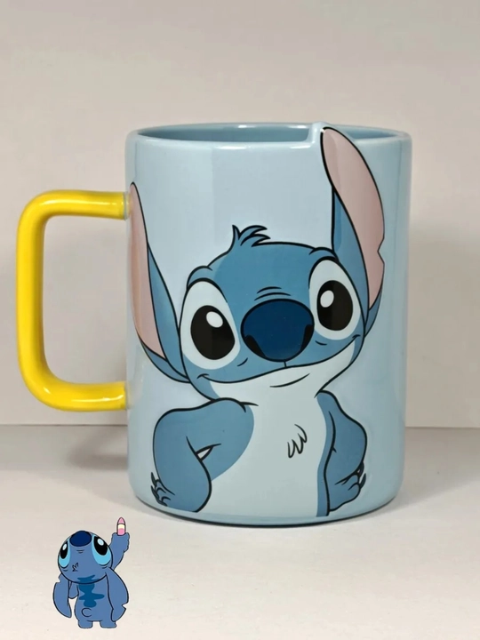 Stitch Disney krujkasi 450 ml, keramika krujka, anime uslubidagi sovg‘a krujka - 