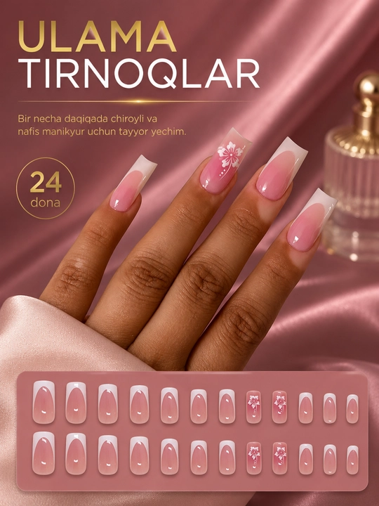 Ulama tirnoqlar – 24 dona, turli dizaynlar