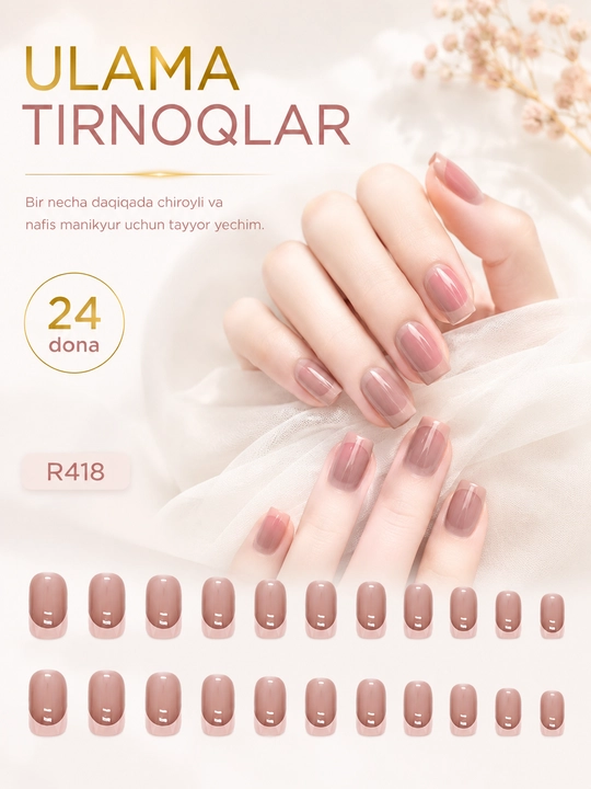 Ulama tirnoqlar – 24 dona, turli dizaynlar - 