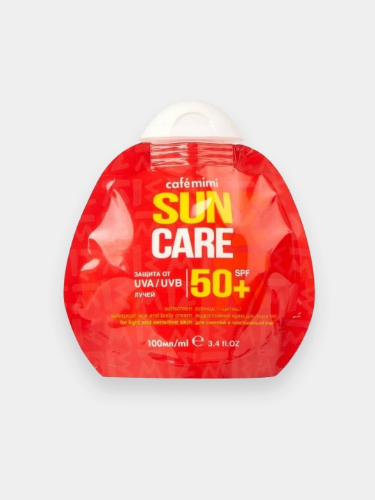 Yuz va tana uchun cafemimi quyoshdan himoyalovchi suvga chidamli  kremi spf50+ 100ml - 