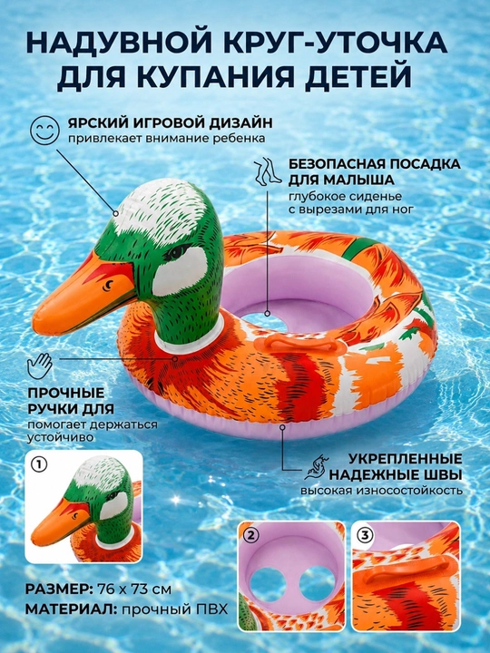 Детский плавательный круг, надувной круг для детей, круг фламинго, круг лебед, круг уточка