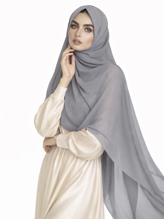 Krep-shifondan ayollar sharfi, ro‘mol, hijob, hadya uchun sharf 180*75