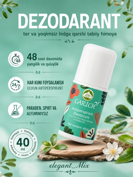 CARICH teringa qarshi rolikli dezodorant, 40 ml - 