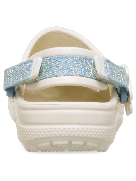 Клоги CROCS Classic Denim Flower Adjustable Backstrap 212512-2MD, для девочек и мальчиков