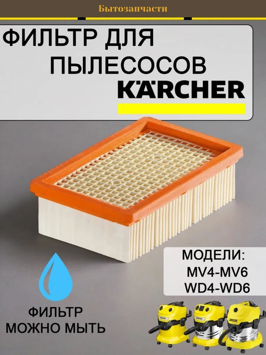Фильтр для пылесосов моделей Karcher