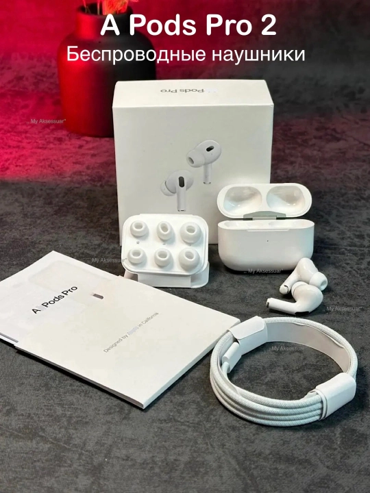 Simsiz quloqchin Pods Pro 2 sensorli, Bluetooth naushnik iPhone va Android uchun