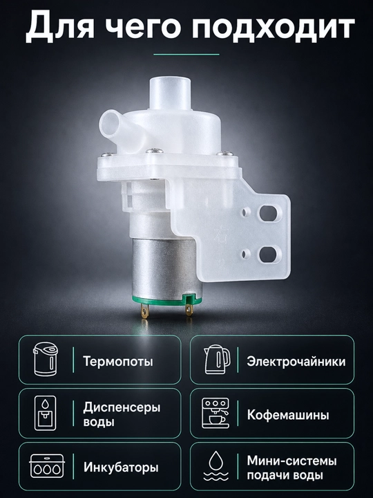 Termopot, elektr choynak va DC maishiy texnika uchun suv uzatish nasosi