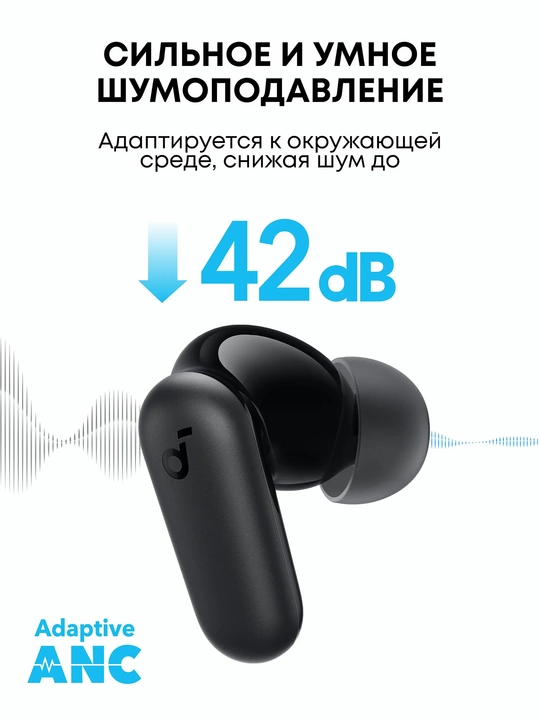 Беспроводные наушники Anker Soundcore R50i NC (ANC), Bluetooth 5.4, IP54