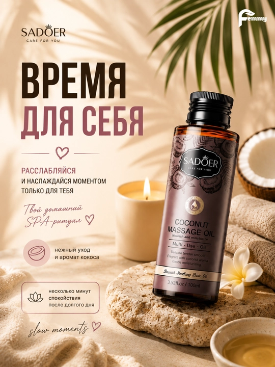 Jojoba va kokos moyi, tabiiy, 100 ml, yuz, tana va sochlar uchun kosmetik vosita