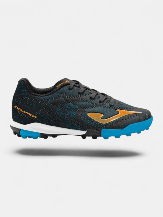 Joma Evolution Jr 26 TF bolalar futbol butsasi, sun’iy gazon uchun, qora