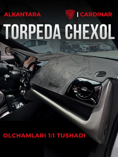 Коврик Алькантара для торпеды – Cobalt, Onix, BYD Song, Song Champion Uchun — CRDNR-761018-761192