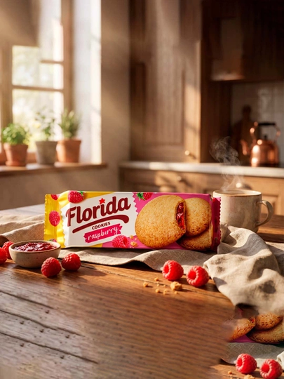 Печенье Florida, со вкусом малины, 158 г — CRAFERS-FRASPBE