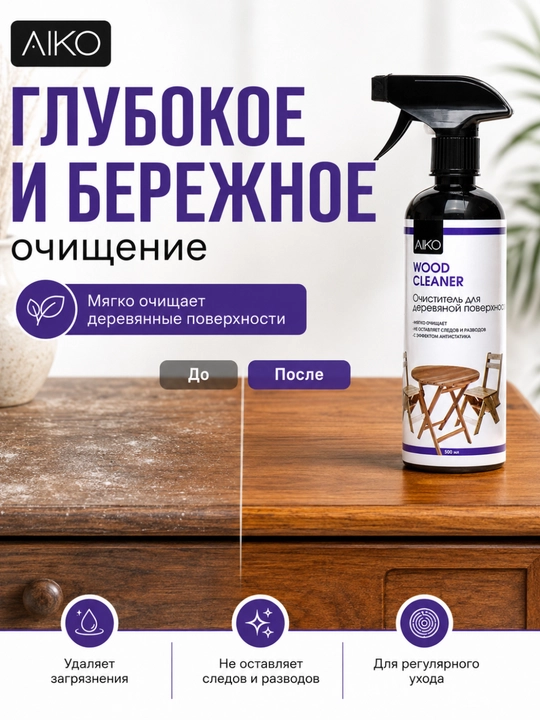 Mebel yuvish va tozalash vositasi AIKO, mebel, shisha, teri va rotang uchun tozalagich
