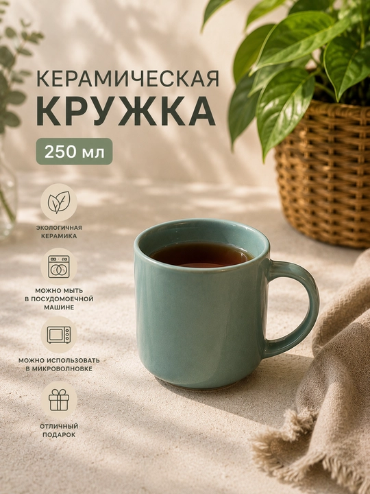 250 ml hajmdagi keramik krujka - 