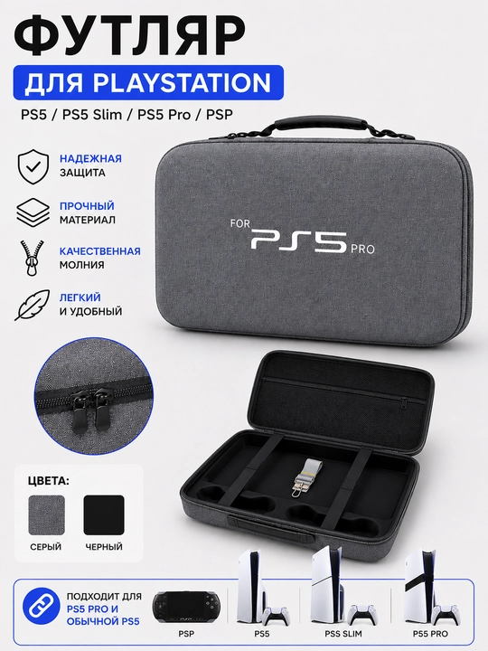 Футляр для PS5 PS5 Slim PS5 Pro PSP