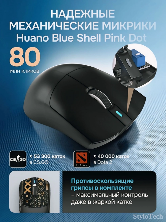Игровая мышь компьютерная, беспроводная мышь для игр и офиса, бесшумная с RGB подсветкой
