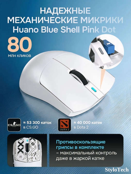 Игровая мышь компьютерная, беспроводная мышь для игр и офиса, бесшумная с RGB подсветкой