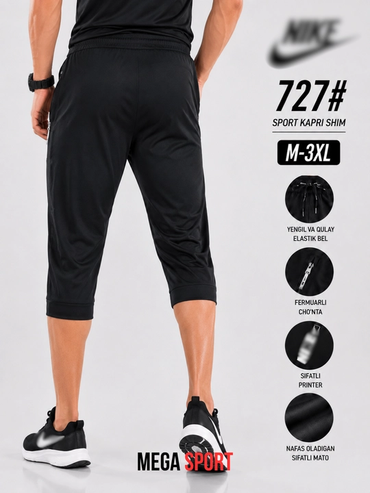 Erkaklar uchun sport shortik, elastik, zal, fitnes va yugurish shortigi, M-3XL
