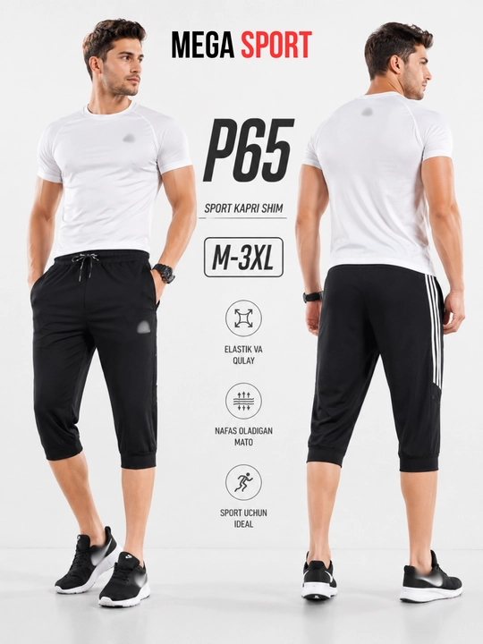Erkaklar uchun sport shortik, elastik, zal, fitnes va yugurish shortigi, M-3XL