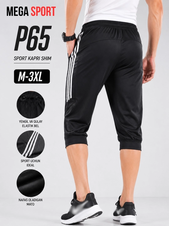 Erkaklar uchun sport shortik, elastik, zal, fitnes va yugurish shortigi, M-3XL