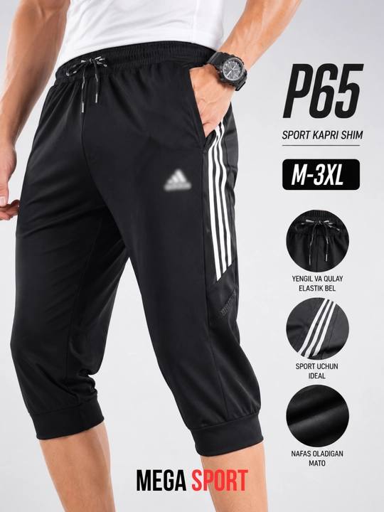 Erkaklar uchun sport shortik, elastik, zal, fitnes va yugurish shortigi, M-3XL