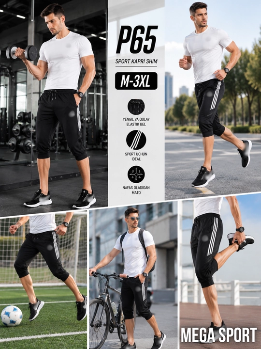 Erkaklar uchun sport shortik, elastik, zal, fitnes va yugurish shortigi, M-3XL