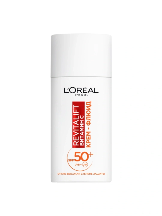 LOREAL Revitalift Крем-флюид для лица Витам C SPF50