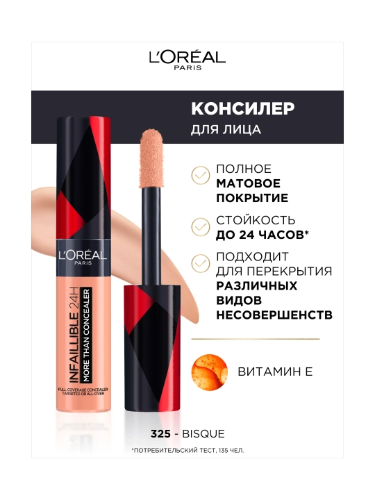 Консилер для лица L'Oreal Paris Infaillible, тон 325, 11 мл