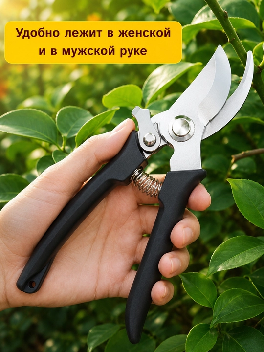 Bosh va butalarni kesish uchun universal bog' sekatori (190 mm)