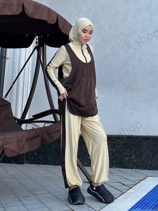 Ayollar cho‘milish kiyimi, Burkini musulmoncha, yopiq, ayollar uchun, plyaj uchun kiyimlar