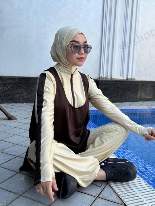 Ayollar cho‘milish kiyimi, Burkini musulmoncha, yopiq, ayollar uchun, plyaj uchun kiyimlar