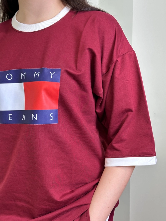 Tommy Jeans uslubidagiAyollar sport kostyumi, oversize, zamonaviy, qulay o‘lchamlari 44-50
